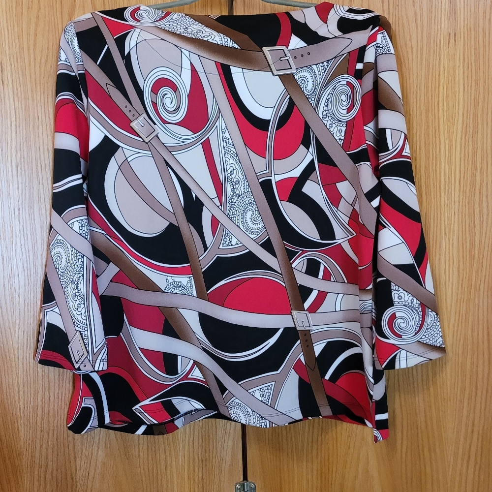 Chico's blouse,  sz 2, multi color